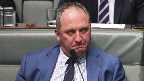 Barnaby Joyce was leader of the National Party until he was replaced in February.