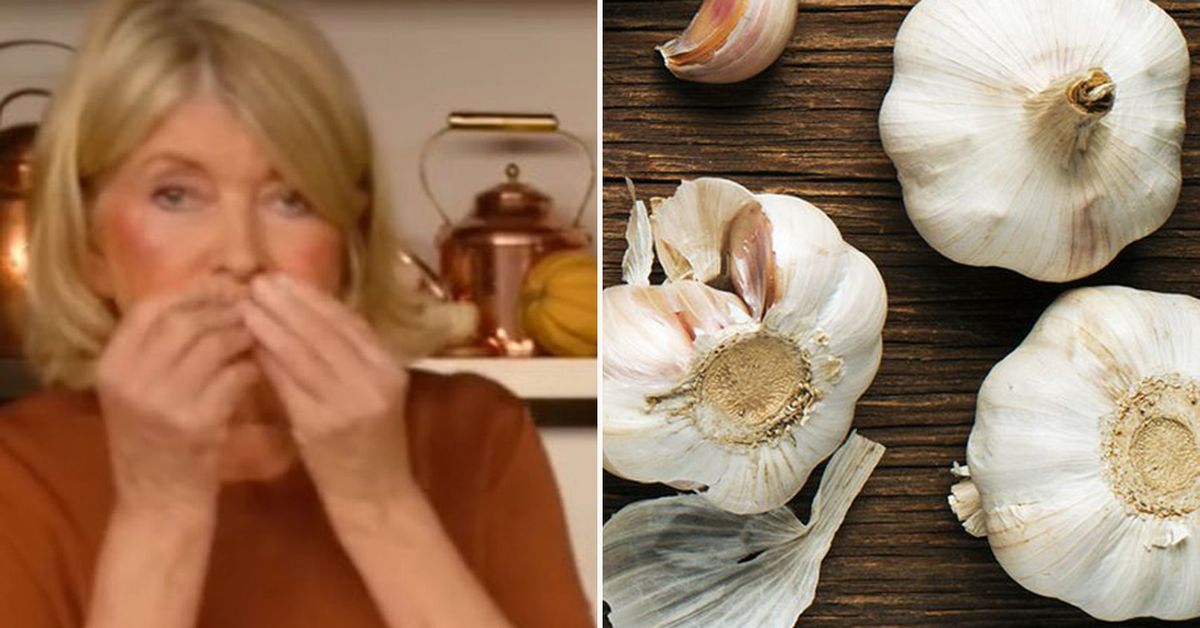 How to remove garlic smell from fingers Martha Stewart's easy tip