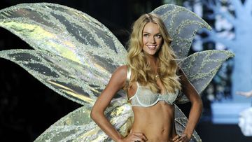American beauty Lindsay Ellingson poses during the Victoria's Secret Fashion Show in London. (AAP)