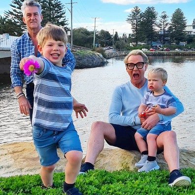 The Block's Mitch Edwards and Mark McKie with their grandkids