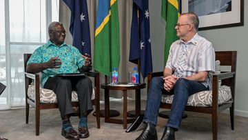 Prime Minister Anthony Albanese and Prime Minister of Solomon Islands Manasseh Damukana Sogavare 