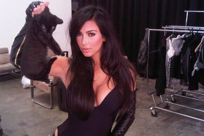 Kim copped some flack for this shot, with some fans accusing her of animal cruelty.