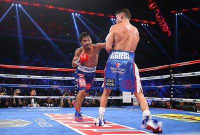 Pacquiao turned it on in the sixth, smashing Algieri with a devastating left.