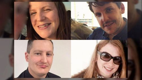 The victims of the Thunder River Rapids ride tragedy, Kate Goodchild, (top left), Luke Dorsett (top right), Roozi Araghi (bottom left) and Cindy Low (bottom right).