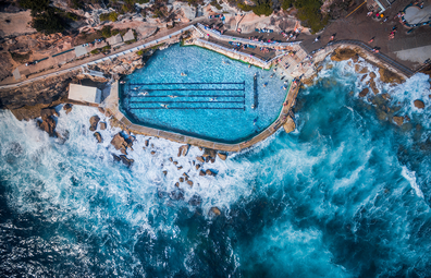 Bronte ocean pool, aerial photo