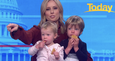 Even the little ones looked concerned as they tucked into Stefanovic's breakfast.