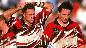 North Sydney Bears players Billy Moore and Jason Taylor (Getty)