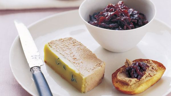 Duck liver parfait with red onion jam