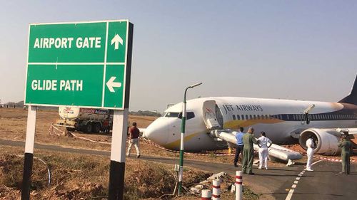 Indian passenger plane skids off runway after aborted take-off, injuring 15