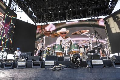 Jakob Nowell of Sublime performs during the the first weekend of the Coachella festival alongside band sublime.
