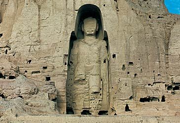 When did the Taliban destroy the Buddhas of Bamiyan?