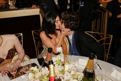 Timothée Chalamet and Kylie Jenner's super rare PDA moment