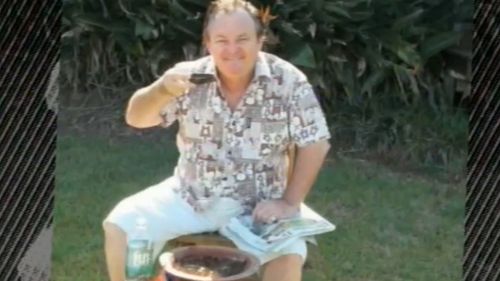 Peter Foster drinks Fijian drink kava, in an bid to show he was in Fiji. (9NEWS)