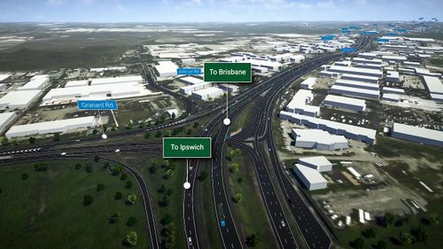 The Queensland government has finalised plans for stage 1 of the $400 million Ipswich Motorway Upgrade. Picture: Supplied.
