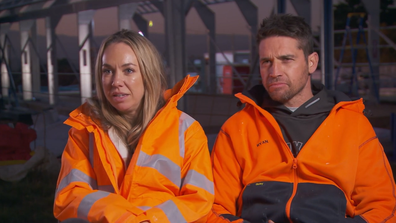 Rachel and Ryan aren't impressed with Omar and Oz's ensuite on The Block 2022.
