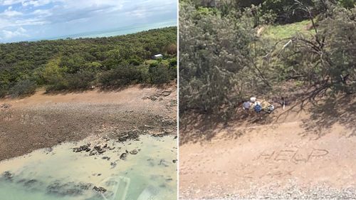 A couple was forced to camp on a remote beach for eight hours during the storm after their boat was blown onto rocks in the strong winds (Facebook - RACQ CQ Rescue).