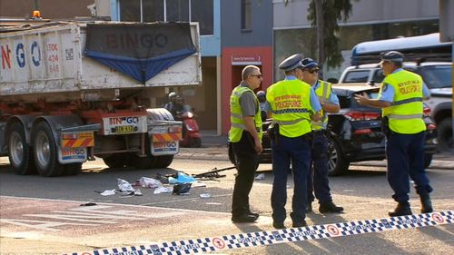 News Sydney female cyclist hit by truck Glebe Parramatta Road