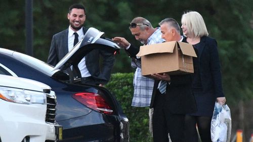 Mehajer leaving Silverwater accompanied by his father last Wednesday. (9NEWS)