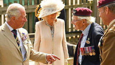 After the formalities were over, Charles and Camilla spent time with gathered veterans.