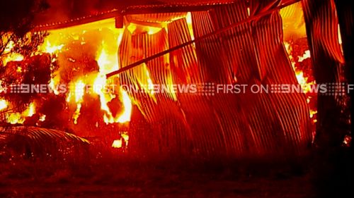 A fire in Anakie is expected to burn for days. (9NEWS)