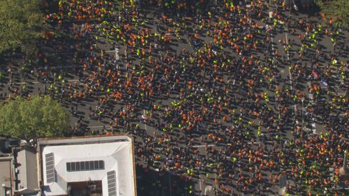 CFMEU protest in Melbourne