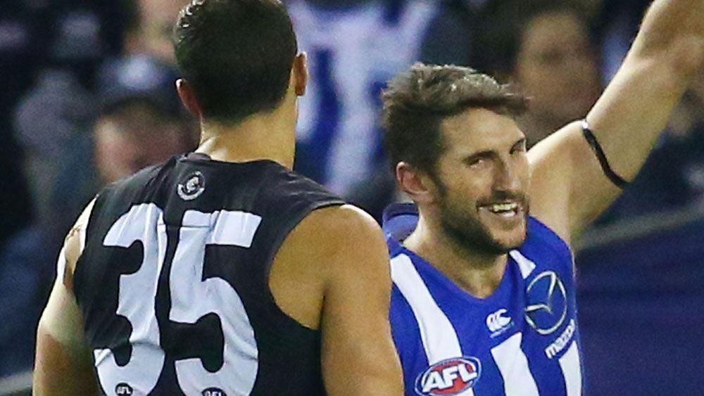 Jarrad Waite kicked two goals against his former team. (Getty)