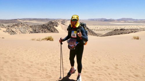 While his current race total is at 343, including the extremely tough Marathon Des Sables through the Sahara Desert, Morrow said he wants to reach 365 - one race for every day of the year. Picture: Supplied.