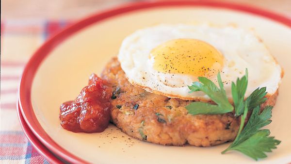 salmon mash and eggs