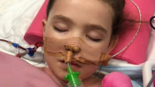 The four-year-old was intubated for 13 days. (9NEWS)