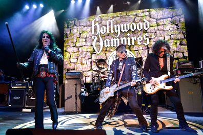 Alice Cooper, Johnny Depp and Joe Perry perform as Hollywood Vampires