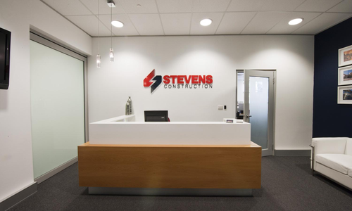 A Stevens Construction office.