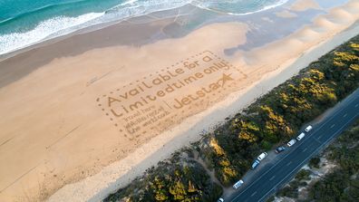 Great Ocean Road, sand art