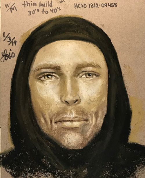 It was officially feared to be a racially motivated attack - this sketch was circulated after the shooting, as the alleged attacker.