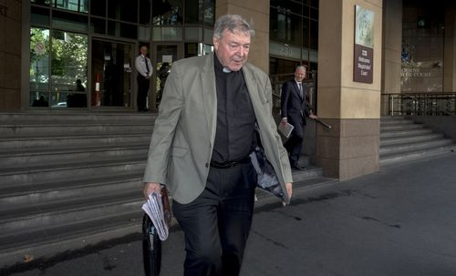 Mr Richter argued Pell (pictured in March) should not have to stand trial on any of the charges. (AAP)