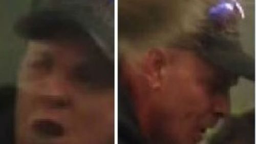 Victorian Police have released images of a man who allegedly attacked another passenger on a Ringwood-bound train. (VIC Police)