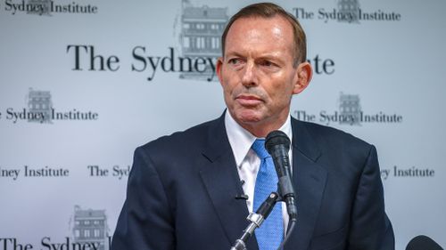 Former Prime Minister Tony Abbott gave a speech at the Sydney Institute last night calling for Australia's migrant intake to be cut from 190,000 per year to 110,000 (AAP).