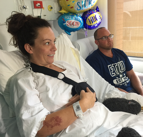 Ms Nash spoke to 9NEWS from her hospital bed. (9NEWS)
