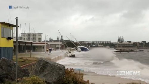 Tides were a metre higher than predicted. (9NEWS)