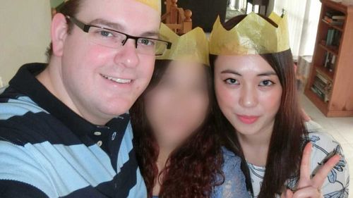 Derek Barrett (left) and his alleged murder victim Mengmei Leng. (AAP)