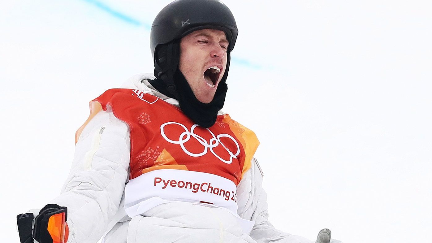 Shaun White of the United States celebrates are the PyeongChang 2018 Winter Olympics 