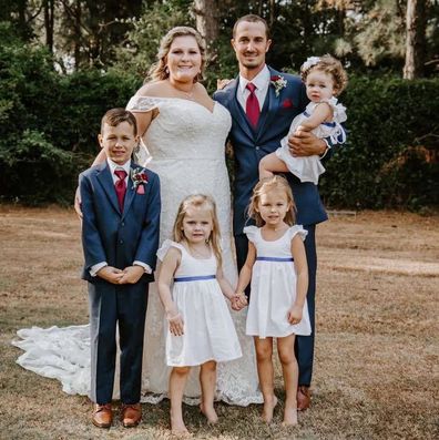 Jesse Maxwell with wife Hope on their wedding day