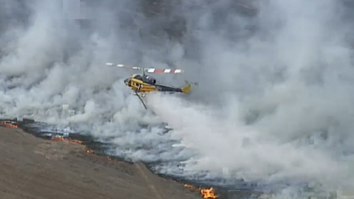 Aerial support was called in to fight the fires.