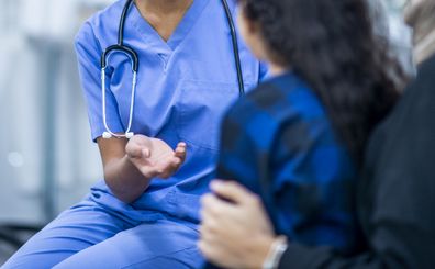 Mother and child at the doctor