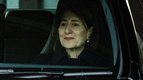 Former NSW Premier Gladys Berejiklian leaves her home in Northbridge.