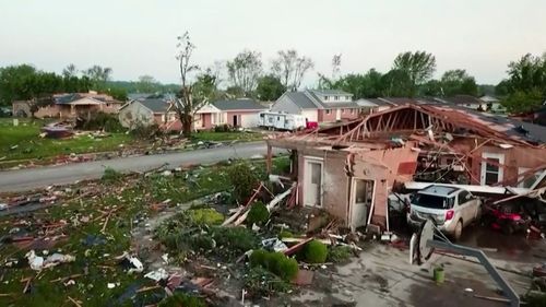 Ohio bore the brunt of the tornadoes, with at least one man dead.