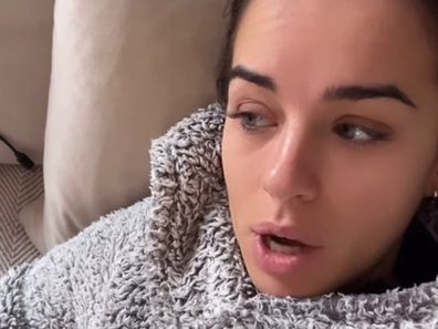 Georgia May Foote sick with sore stomach after Christmas