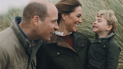 Prince William and Kate Middleton with Prince Louis