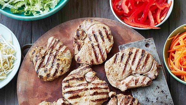 Eamon Sullivan's Chinese-style lambs leg steaks with pickled carrot salad