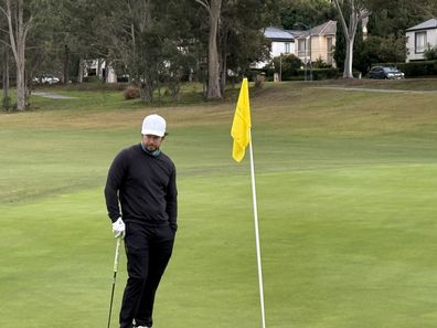 Mark Wahlberg at Macquarie Links golf course
