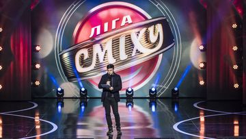 Ukrainian presidential candidate Volodymyr Zelenskiy attends the rehearsal of his comedy show Liga Smeha (League of Laughter) on March 19, 2019 in Kiev, Ukraine.